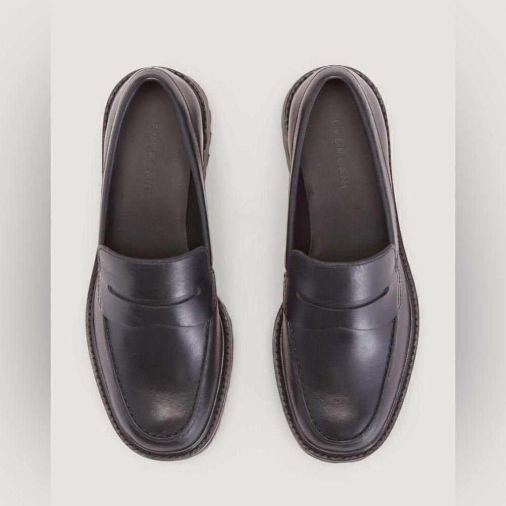 Everlane Black Lug Sole Penny Loafers - Picture 2 of 6